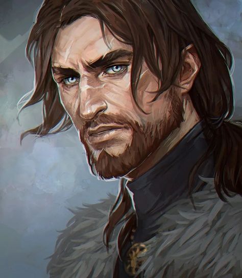 Fantasy Npc Art, Ketheric Thorm, Elf With Beard, Rpg Character Art Male, Dnd Male Character, Stark Oc, Bearded Elf, Skyrim Characters, Dnd Elf