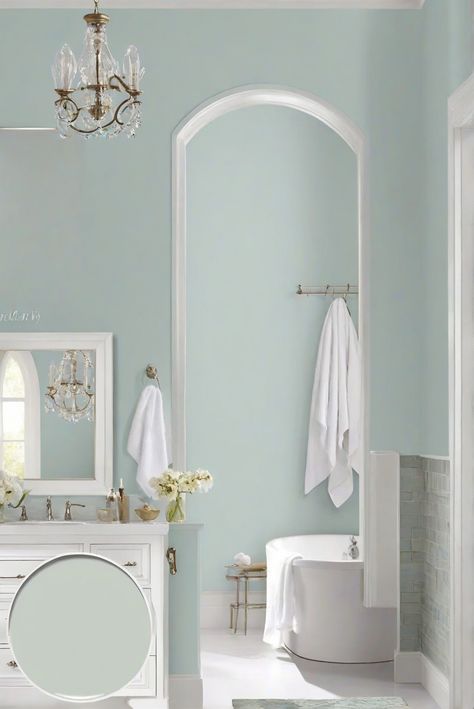 bathroom wall paint, interior design, paint color matching, home decor interior design Tidewater Sherwin Williams, Sw Tidewater, Small Bathroom Paint, Bathroom 2024, Bathroom Walls, Basement Bathroom, Bathroom Update, Color Harmony, Painting Bathroom