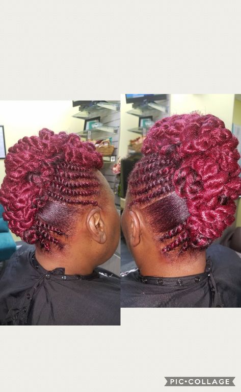 Crochet Updo Hairstyles, Two Strand Twist Updo, Mohawk Braid Styles, Short Hair Twist Styles, Black Hair Updo Hairstyles, Old Hairstyles, Crochet Braid Styles, Hair Care Regimen, Twisted Updo