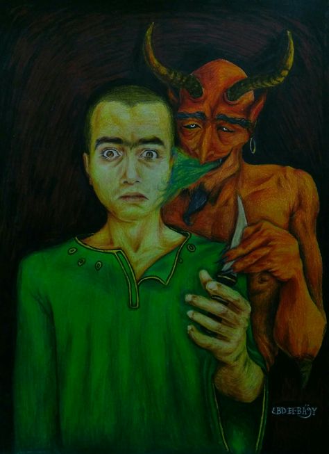 Whisper of the devil Devil Whispering In Ear, Whispering In Ear, Me And The Devil, How To Draw Ears, The Devil, Drawing Ideas, Art Reference, Oil Painting, Collage