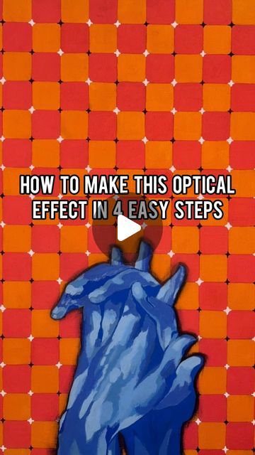 Optical Illusions Art Painting, How To Make An Optical Illusion, Optical Illusions Tutorial, Diy Optical Illusions, Optical Illusions For Kids, Moving Optical Illusions, Optical Illusion Paintings, Illusion Paintings, Optical Illusion Drawing