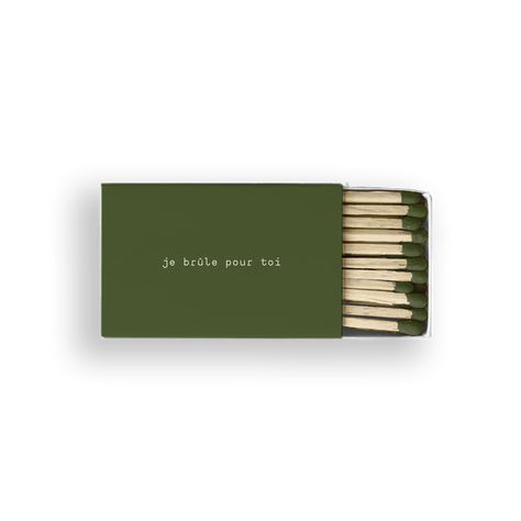 Allumettes | Je brûle pour toi | SOJA&CO. ™ Matchbox Template, Match Box Art, Matchbox Gift, Boyfriend Scrapbook, Valentine Poster, Matchbook Art, Matchbox Art, Match Box, Match Me