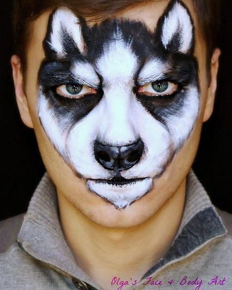 #husky #facepainting #huskypuppy #huskypup #dogfacepaint #facepaintings… Face Painting Ideas For Kids, Dog Face Paints, Animal Face Paintings, Painting Ideas For Kids, Face Painting Ideas, Face Painting For Boys, Adult Face Painting, Neon Wolf, Animal Makeup