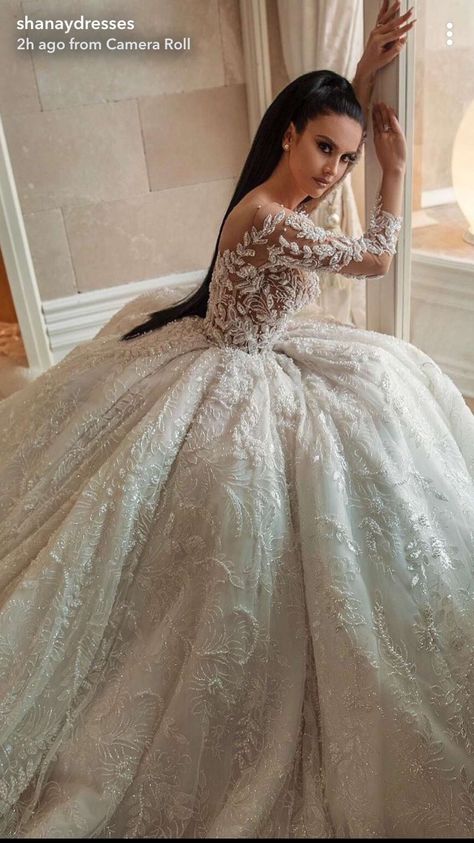 Arabe Wedding Dress, Extravagant Wedding Dress Ballgown, Wedding Dresses Extravagant, Dresses Extravagant, Elegant Wedding Dress Ballgown, Wedding Dress Ballgown, Albina Dyla, Wedding Dresses Elegant, Arabic Wedding Dresses