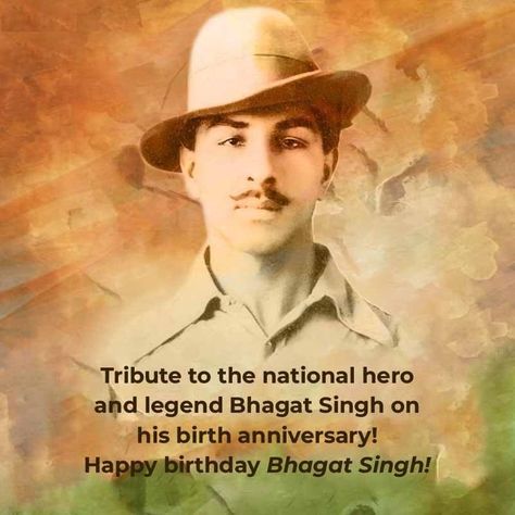 Bhagat Singh Jayanti, Motivational Thoughts In English, Bhagat Singh Birthday, Bhagat Singh Quotes, Shaheed Bhagat Singh, English Slogans, Indian Freedom Fighters, Fb Status, Bhagat Singh