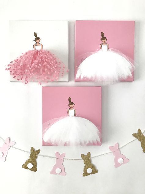 Milan Turns Two: Bunny Theme Birthday Party (plus YouTube video) Tutu Party Decorations, Bunny Garland, Birthday Bunny, Bunny Theme, Cheap Living Room Decor, Ballerina Gift, Princess Decorations, Stylish Petite, Ballerina Tutu