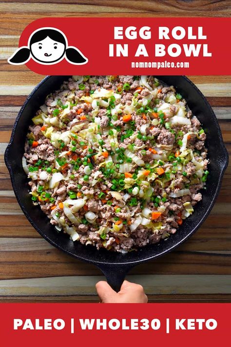 Healthy Chinese Recipes, Dinner Paleo, Restaurant Appetizers, Eggroll In A Bowl, Egg Roll In A Bowl, Whole30 Keto, Nom Nom Paleo, One Skillet Meals, Keto Paleo