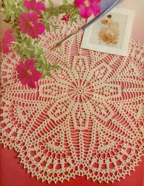 Crochet Pattern Of Gorgeous Lace Doily Crochet Table Runner Pattern, Crochet Table Runner, Crochet Magazine, Crochet Doily Patterns, Lace Tablecloth, Crochet Mandala, Crochet Tablecloth, Lace Doilies, Crochet Doily