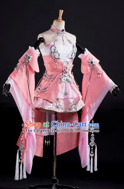 Female Swordsman, King Clothing, Cosplay Fairy, Chinese Cosplay, Fairy Princess Costume, Japan Dress, King Outfit, Pink Dress Short, Dress Traditional