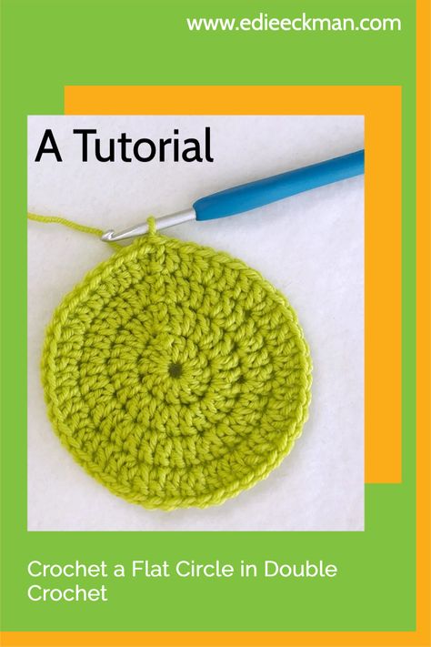 Crochet a perfect circle with these instructions! Crochet Perfect Circle, Crochet Flat Circle Pattern, Crochet Circle Pattern, Crochet Flats, Crochet Symbols, Easy Crochet Projects, Crochet Circles, Beginner Crochet Projects, Circle Pattern