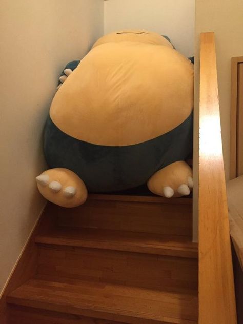 A wild Snorlax blocks your path. Giant Pokemon Plush, Pokemon Aesthetic Pfp, Snorlax Meme, Snorlax Aesthetic, Pokemon Irl, Snorlax Bean Bag, Giant Snorlax, Pokémon Plushies, Chihiro Cosplay