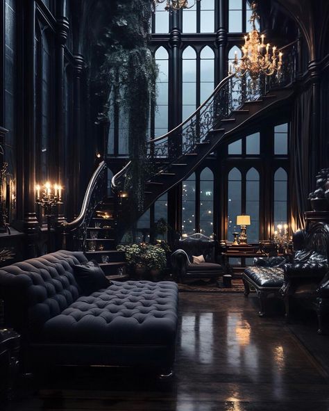 Escape Place Aesthetic, European Mansion Aesthetic, Gothic Mansion Interior, Environmental Reference, Modern Gothic Home, Gothic Houses, Victorian Gothic House, Gothic Fireplace, Gothic Manor