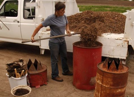 How to Make Biochar | Successful Farming Bio Char, Worm Castings Tea, Burn Barrel, Food Forest Garden, Farm School, Gravel Driveway, Rural Lifestyle, Fire Cooking, Rocket Stoves