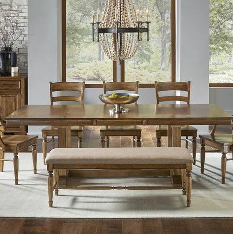 Ian Extendable Birch Solid Wood Dining Set Free Standing Electric Fireplace, Ian Wood, Wood Storage Bench, Solid Wood Dining Set, Flexible Seating, Trestle Dining Tables, Upholstered Storage Bench, Trestle Table, Upholstered Storage