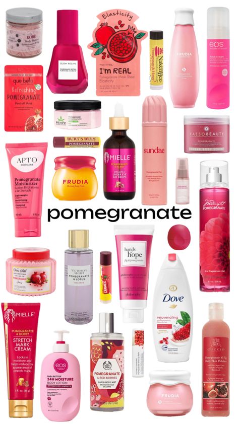 #pomegranate #pomegranategirl #pomegranateskincare #fruitskincare #skincare #preppyskincare Shower Skin Care, Perfect Skin Care Routine, Perfume Scents, Perfume Lover, Bath And Body Care, Effective Skin Care Products, Body Care Routine, Body Exfoliator, Beauty Recipe