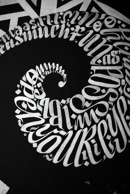 blaqk #handlettering #calligraphy #italic #type #design #typography #spiral Street Art Love, Schrift Design, Typo Design, Graphic Design Collection, Hand Lettering Inspiration, Graffiti Artwork, Cool Typography, Typography Graphic, Typography Letters