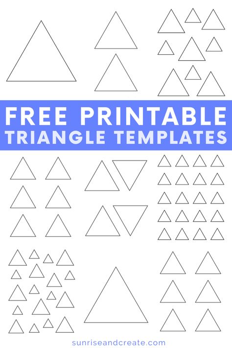 printable triangle templates Triangle Template, Shape Templates, Free Printable Gift Tags, Quilting Templates, Crafts And Diy, Gift Tags Printable, Templates Printable Free, Basic Shapes, Printable Image