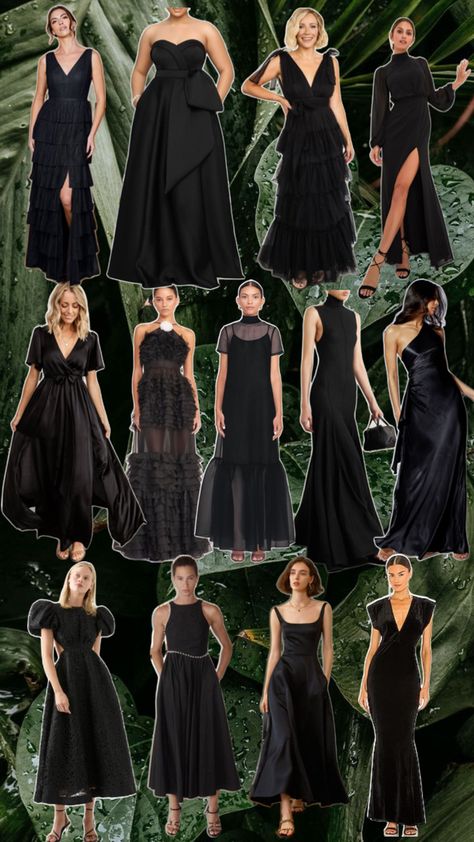 Dress Code Wedding, Guest Attire, Wedding Attire Guest, Black Bridesmaid Dresses, Western Wedding, Black Wedding Dresses, Black Wedding, Dress Codes, Bridal Party