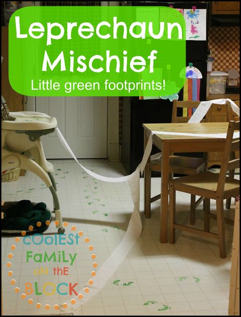 Leprechaun Mischief Ideas House, Leprauchan Mischief Ideas, Leprauchan Mischief, Leprechaun Mischief Ideas, Leprechaun Visit, Leprechaun Mischief, Leprechaun Footprints, Green Toilet, Leprechaun Tricks