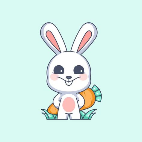 Cute bunny hiding carrots behind her bod... | Premium Vector #Freepik #vector #kids Rabbit Cartoon, Simple Illustration, Cute Rabbit, Space And Astronomy, Editorial Illustration, Cute Bunny, Astronomy, Premium Vector, Cute Cartoon