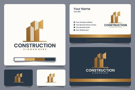 Card Logo Design, Mw Logo, Real Estate Slogans, Business Card Logo Design, Construction Business Cards, Construction Logo Design, Building Logo, Civil Construction, Innovative Architecture