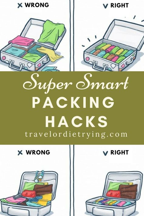 10 Super Smart Tricks To Pack Your Suitcase Like A Boss. Check out these 10 best packing tips every traveler should know to save space! #travel #packingtips #vacation #familyvacation #tips #traveler #vacationtips #hacks #packinghacks #packingtips #packlikeaboss Suitcase Packing Tips, Smart Packing, Travel Life Hacks, Packing Hacks, Packing Guide, Solo Travel Tips, Packing List For Vacation, Suitcase Packing, Vacation Packing