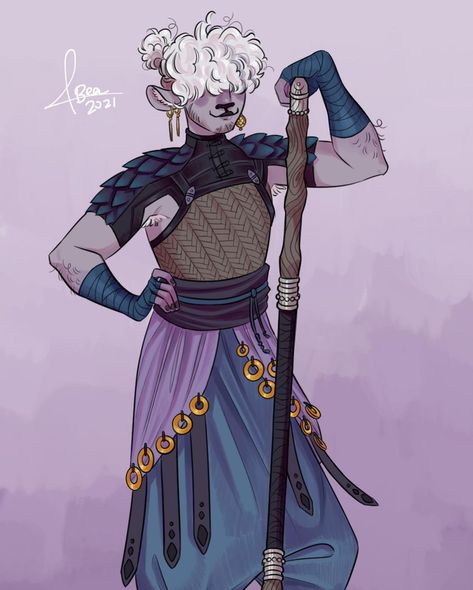 Firbolg Fighter Dnd, Firbolg Woman Dnd, D&d Firbolg, Viking Dnd Character, Siblings Character Design, Firbolg Warlock, Firbolg Woman, Cute Barbarian, Firbolg Fighter