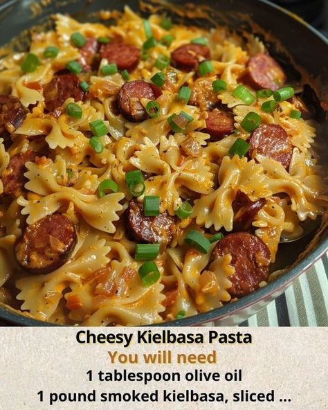 Ashley’s Recipes Kabasa Sausage, Kabasa Sausage Recipes, Cheesy Kielbasa Pasta, Smoked Kielbasa, Cheesy Kielbasa, Kielbasa Pasta, Kielbasa Recipes, Kielbasa, Incredible Recipes