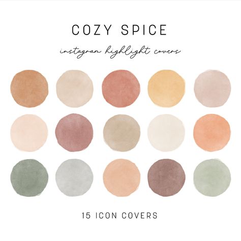 Free Instagram Highlight Icons Instagram Highlight Covers Vibes, Bulle Instagram, Cozy Icons, Notes Reference, Instagram Highlight Covers Free, Boho Icons, Pastel Highlights, Earthy Elegance, House Color Palettes