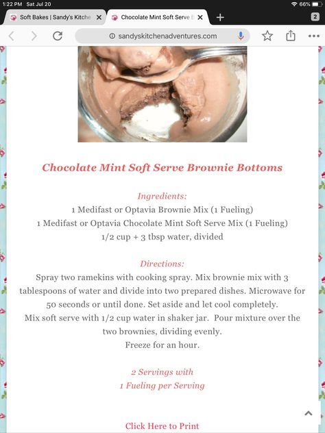 Optavia Mint Chocolate Soft Serve Hack, Optavia Soft Serve Hacks, Optavia Tips, Optiva Recipes, Chocolate Soft Serve, Octavia Recipes, Optavia Hacks, Fueling Hacks, Medifast Recipes