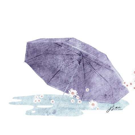 Umbrella Drawing Aesthetic, Umbrellas Art, Watercolor Umbrella, Umbrella Wallpaper, Umbrella Aesthetic, Umbrella Drawing, Umbrella Illustration, Umbrella Painting, Rain Painting