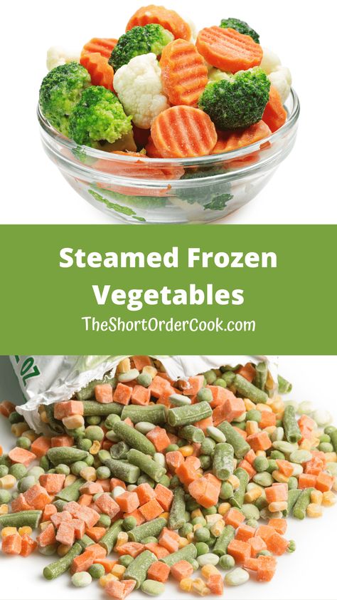 Steamed Frozen Vegetables - The Short Order Cook Steam Frozen Vegetables, Frozen Mixed Vegetable Recipes, Steam Vegetables Recipes, Frozen Vegetable Recipes, Quick Easy Side Dishes, Mix Vegetable Recipe, Mixed Veggies, Steam Veggies, Kinds Of Vegetables