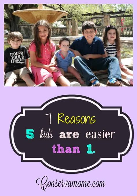 Although it's a common thought having more kids is harder. Here's a list of 7 Reasons why 5 Kids are Easier than 1. You may be surprised :D What Is Sleep, Big Families, Family Happiness, Cry It Out, Parenting Articles, Preparing For Baby, Winner Winner, Before Baby, Baby Massage