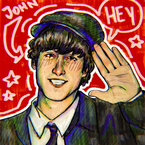 John Lennon Cartoon, John Lennon Fanart, Silly Milly, The Beatles Art, Beatles Fan Art, Paul Mccartney Ringo Starr, Paul Is Dead, Beatles Cartoon, Beatles Ringo