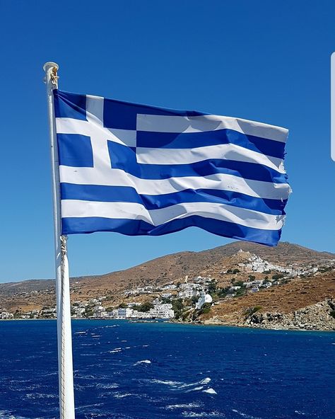 Flag Of Greece, Greece Flag Aesthetic, Greek Flag Aesthetic, Greece Quotes, Greece Rhodes, Greece Flag, Greek Flag, Greek Tradition, Travel Collage