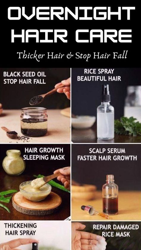 #Overnight #Hair #Care - #Thicker #Hair & Stop #Hair #Fall Overnight Hair, Thick Hair Growth, Natural Hair Growth Tips, Overnight Hairstyles, Hair Growth Secrets, Hair Mask For Growth, Homemade Hair Products, Hair Control, Thicker Hair