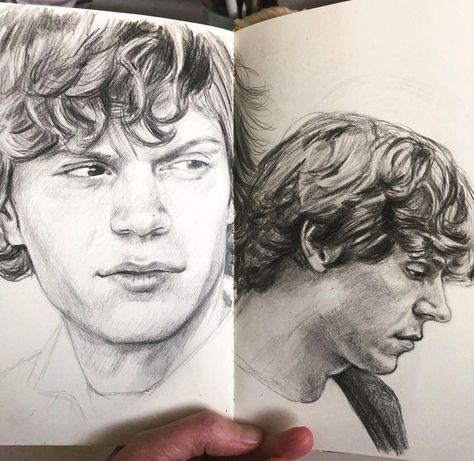 Evan Peters Painting, Jesse Pinkman Sketch, Evan Peters Drawing Easy, Evan Peters Sketch, Celebrities To Draw, Ahs Drawings, Evan Peters Drawing, Evan Peters, Art Wallpaper Iphone