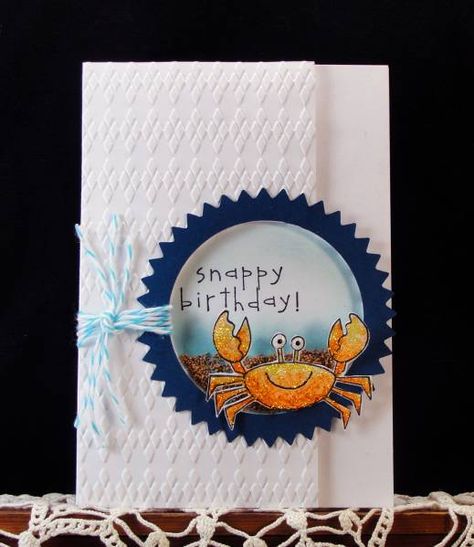 Crab Stampin Up Crab And Company, Enjoy Your Week, Company Card, Company Paper, Nautical Cards, Beach Cards, The Crab, Stampin Up Catalog, Black Liquid