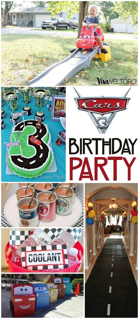 Pixar Cars Birthday Party Decorations, Cars Pixar Birthday Party Ideas, Car Birthday Party Favors, Disney Party Foods, Cars Themed Birthday Party, Pixar Cars Birthday, Pixar Party, Cars Party Favors, Themed Birthday Party Ideas