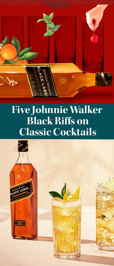 Johnny Walker Drinks Recipes, Johnnie Walker Black Label Cocktails, Johnny Walker Black Label Cocktails, Black Label Drink Recipes, Johnny Walker Cocktails, Johnny Walker Black Label, Johnnie Walker Cocktails, Whiskey Drinks Recipes, Johnnie Walker Black Label