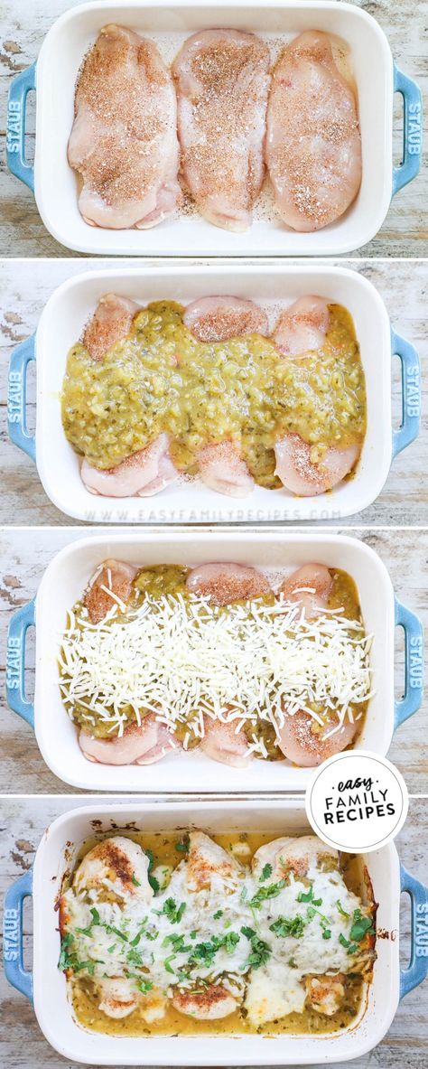 Salsa Verde Chicken Bake Chicken With Salsa Verde, Chicken With Salsa, Salsa Verde Chicken Recipe, Salsa Chicken Bake, Chicken Verde, Verde Chicken, Salsa Verde Recipe, Salsa Verde Chicken, Simple Pantry