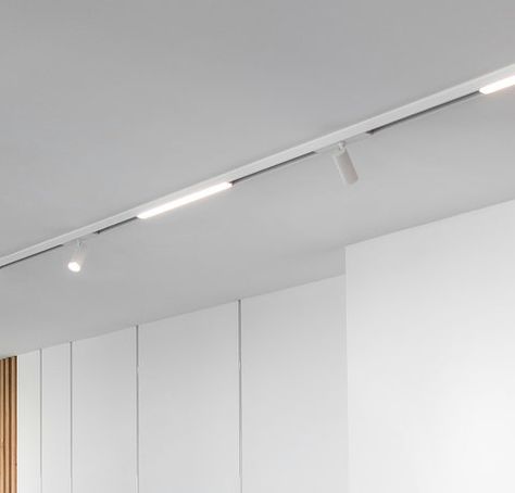 Linear Track Light, Ceiling Rail Lighting, Kitchen Track Light, Minimalist Track Lighting, Magnetic Track Lighting Living Room, Track Lighting Office, Track Lights Living Room, Modern Track Lighting Kitchen, Muji Living Room