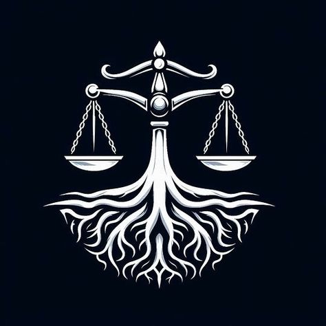 logo with scales of justice and tree roots - Image Creator from Microsoft Designer Sp Logo, Justice Logo, Justice Scale, Chain Ideas, Chain Logo, Yin Yang Tattoos, Scales Of Justice, Law Logo, Beautiful Symbols