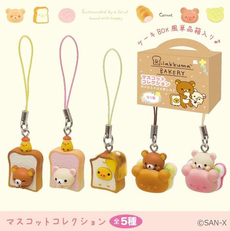 Rilakkuma bakery collection #keyfobs （╹◡╹）https://www.facebook.com/kuma3129/posts/1221411637894266 What To Do With Charms, Rilakkuma Merch, Rilakkuma Bakery, Cute Keychain Ideas, Rilakkuma Stuff, Rilakkuma Korilakkuma, ดินปั้น Polymer Clay, Phone Charms, Cute Keychain