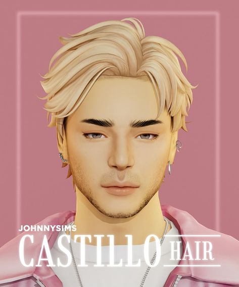 Castillo Hair | Patreon Sims 4 Cc Male Side Swept Hair, Sims 4 Cc Blonde Hair Male, Masc Hair, Sims Outfits, Sims 4 Hair Male, Nyc Clothes, Sims 4 Tsr, Cc Hair, Play Sims 4