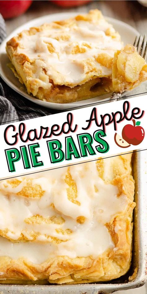 Sheet Pan Dessert, Apple Pie Bars Recipe, Dessert For A Crowd, Savory Apple Recipes, Best Apples For Baking, Apple Slab Pie, Homemade Crust, Apple Pie Bars, Sweet Glaze