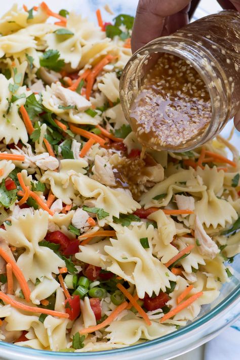 Asian Macaroni Salad, Chinese Chicken Pasta Salad, Cold Bow Tie Pasta Salad Recipes, Carrot Pasta Salad, Chinese Pasta Salad, Teriyaki Pasta Salad, Cold Asian Pasta Salad, Pasta Salad Recipes Without Cheese, Rice Noodle Pasta Salad