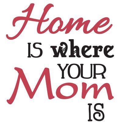 The Decal Guru Home is Where Mom is Wall Decal Size: 38" H x 35" W x 0.01" D, Color: Dahlia Red Mother Meaning, Son's Quotes, Birthday Presents For Mom, Mothers Day Decor, Name Wall Decals, Privacy Film, Diary Ideas, Peel And Stick Vinyl, Dream Wall