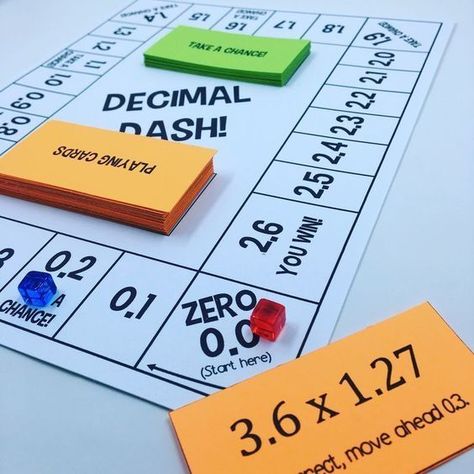 6th Grade Math Games, Math College, Decimal Games, 5th Grade Math Games, Multiplying Decimals, Math Decimals, Math Board Games, 6th Grade Math, Math Board