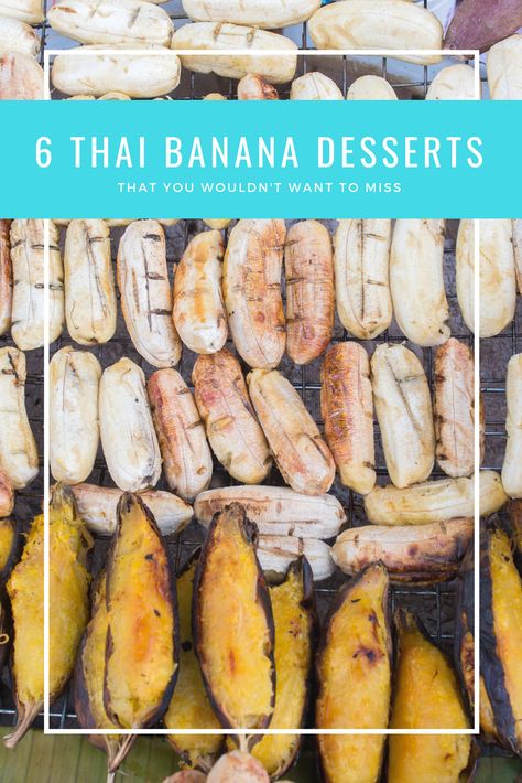 Go Bananas over These 6 Thai Banana Desserts (In the Best Way Possible!) Thai banana desserts you wouldn't want to miss. What to eat in Thailand. Thai desserts with coconut milk. The best banana dessert ever #Traditionalthaidessert #Thailandfoodculture Asian Banana Dessert, Thai Banana Recipes, Thai Banana Dessert, Desserts With Coconut Milk, Desserts With Coconut, Thai Deserts, International Meals, Coconut Milk Dessert, Thai Banana